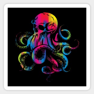 Vibrant Octopuskull Magnet